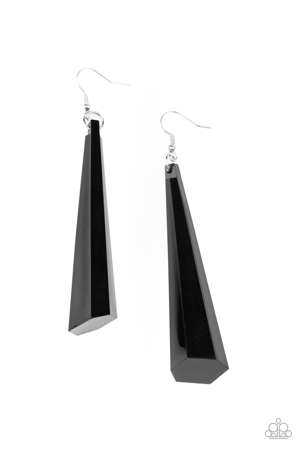 Paparazzi Break The Ice - Black Earrings