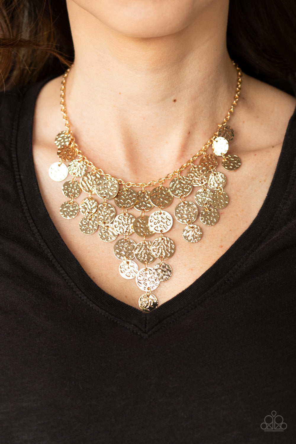 Spotlight Ready - Gold Paparazzi Necklace