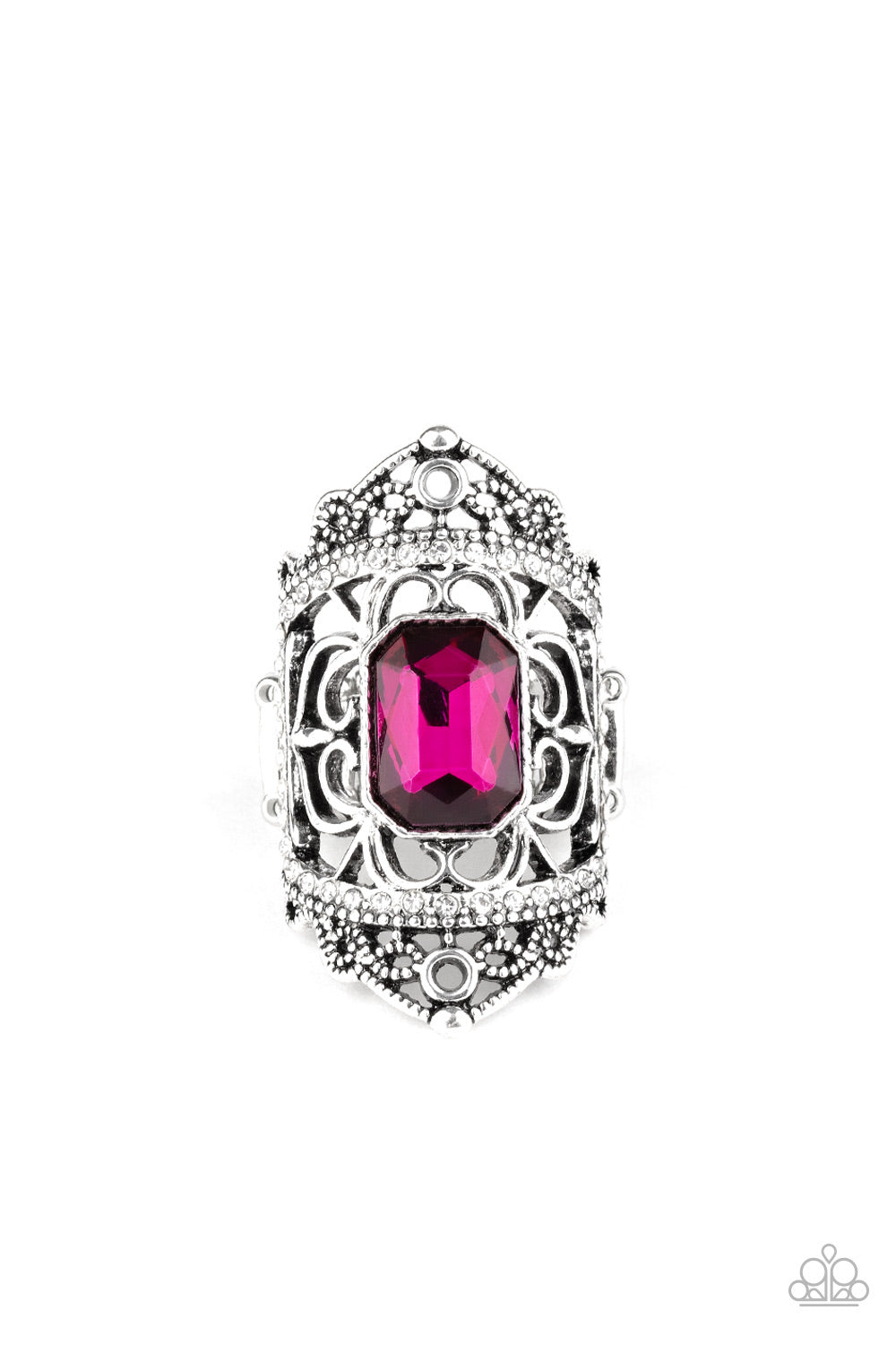 Undefinable Dazzle - Pink Paparazzi Ring