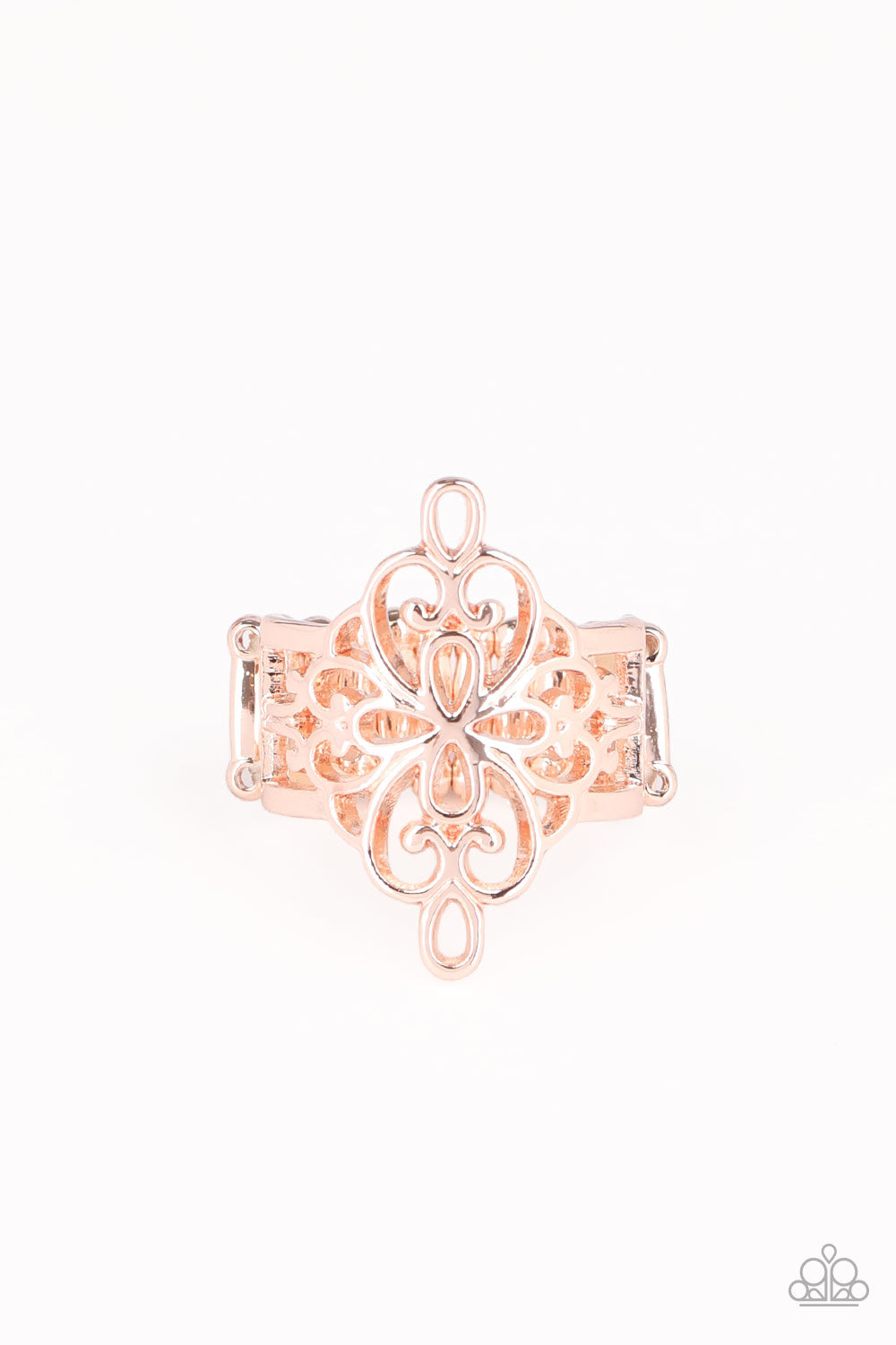 Walk The VINE - Rose Gold Paparazzi Ring