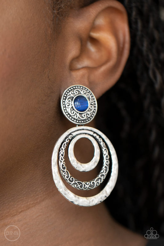 Paparazzi Bare Your Soul - Blue Clip-on Earrings