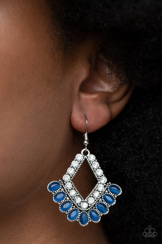 Just BEAM Happy - Blue Paparazzi Earrings