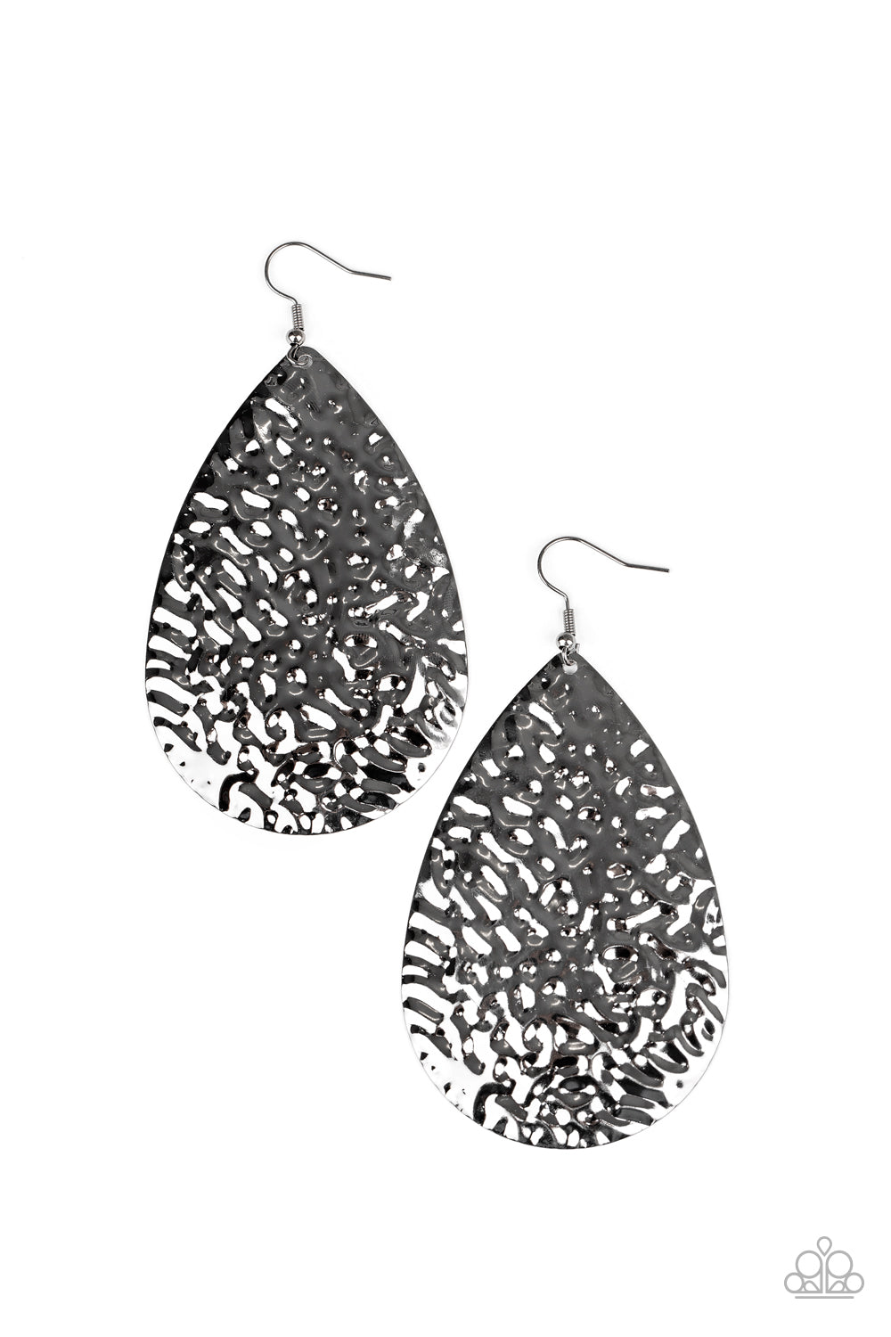 Metallic Mirrors - Black Paparazzi Earrings