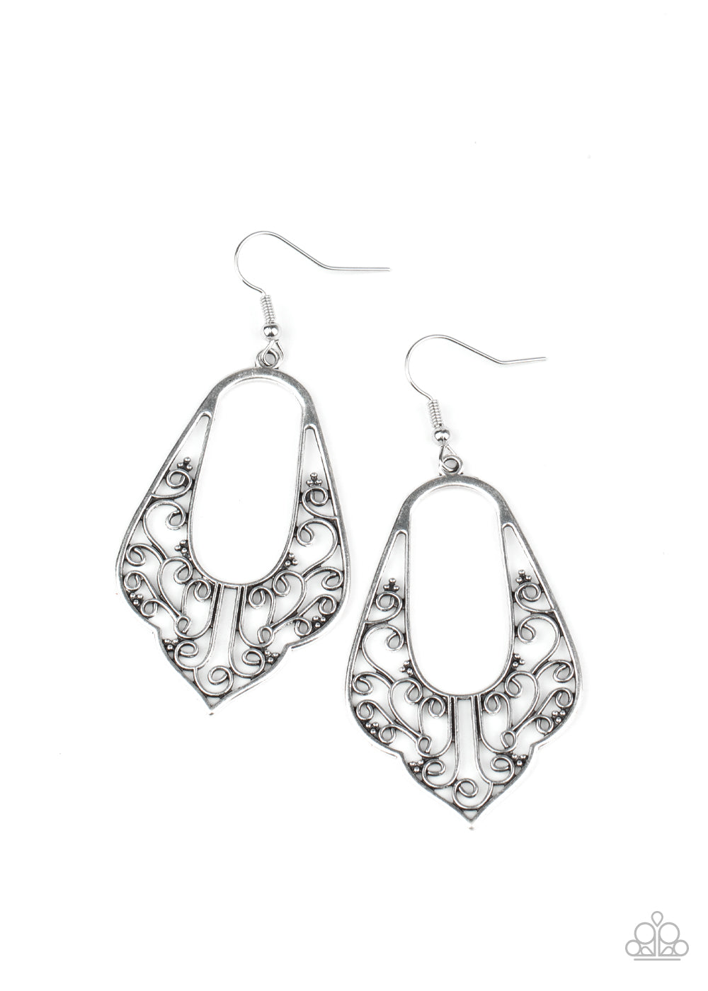 Grapevine Glamour - Silver Earrings - Paparazzi