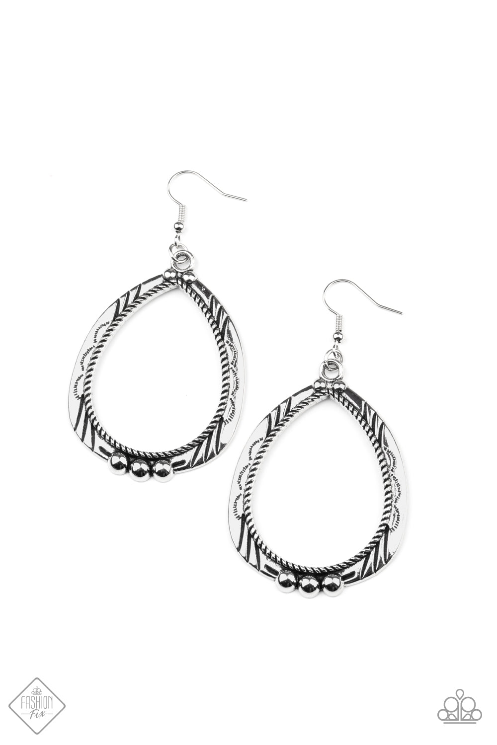 Terra Topography - Silver Earrings - Paparazzi