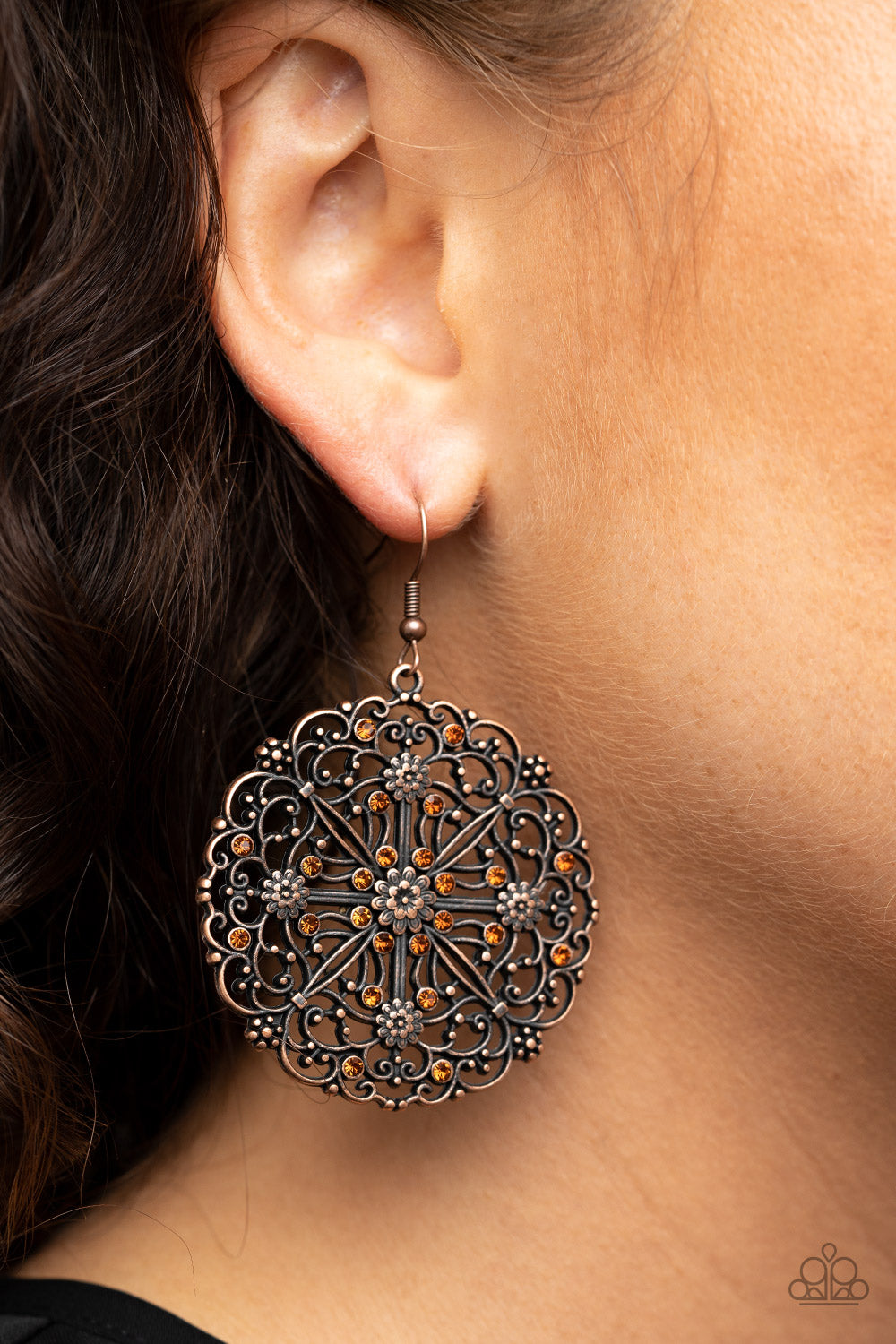 Oh MANDALA! - Copper Paparazzi Earrings