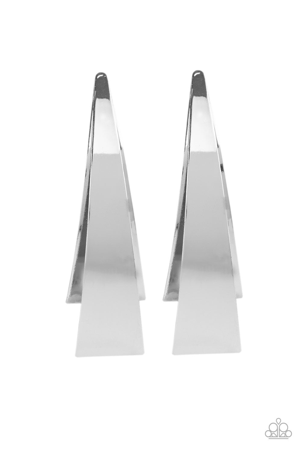 Paparazzi Earrings - Underestimated Edge - Silver