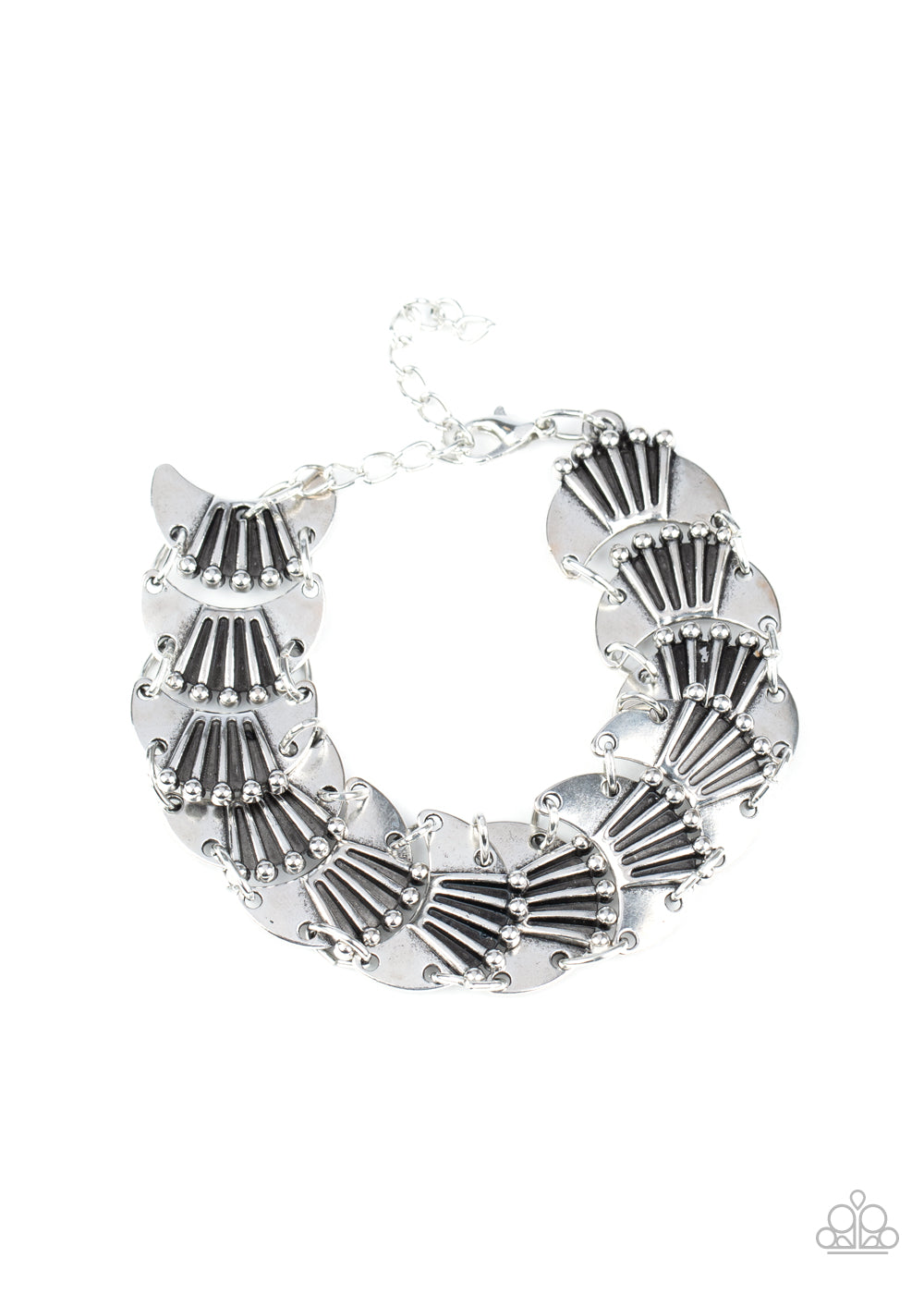 Paparazzi Moonlit Mesa - Silver Bracelet