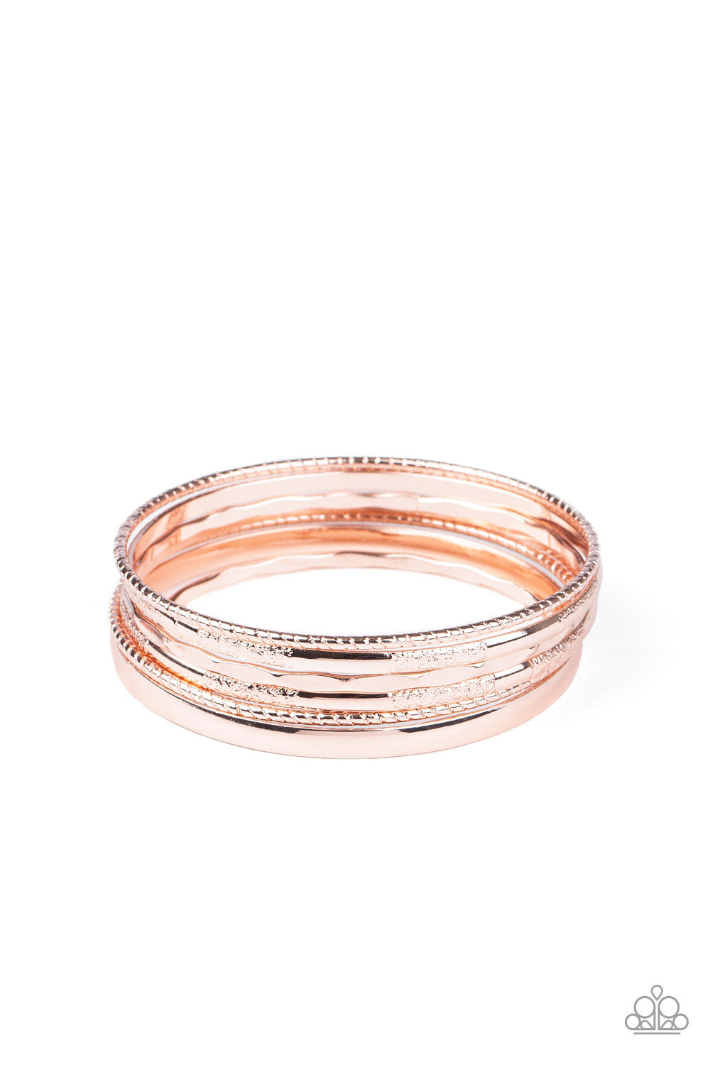 Top Of The Heap - Rose Gold Bracelet - Paparazzi