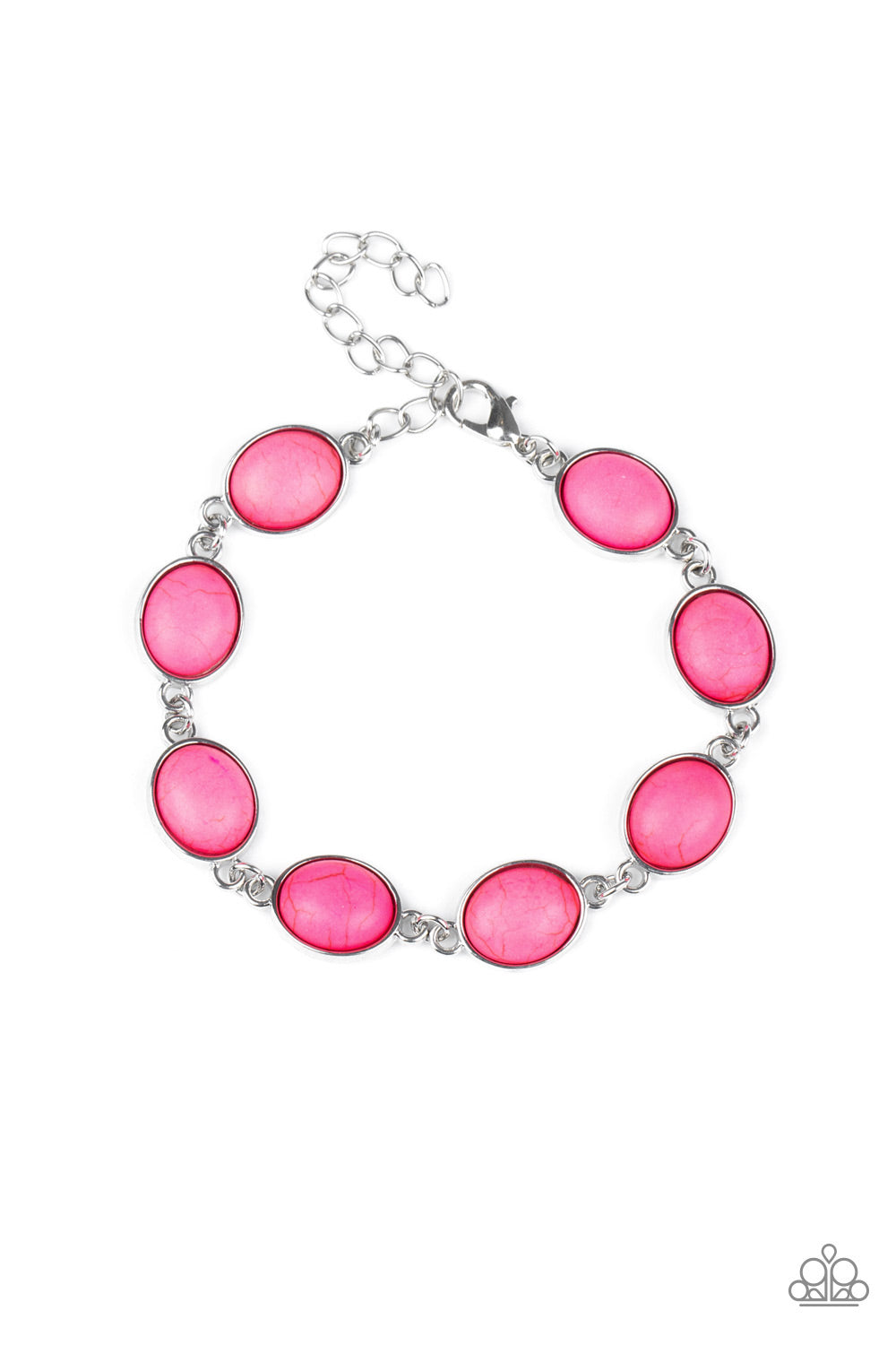 Nice Stonework - Pink Bracelet - Paparazzi