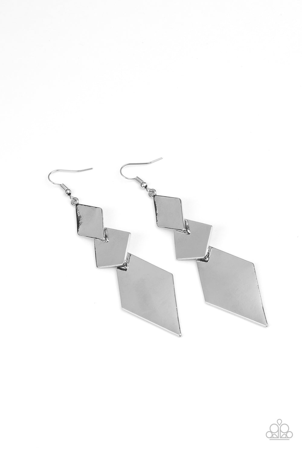 Danger Ahead - Silver Paparazzi Earrings