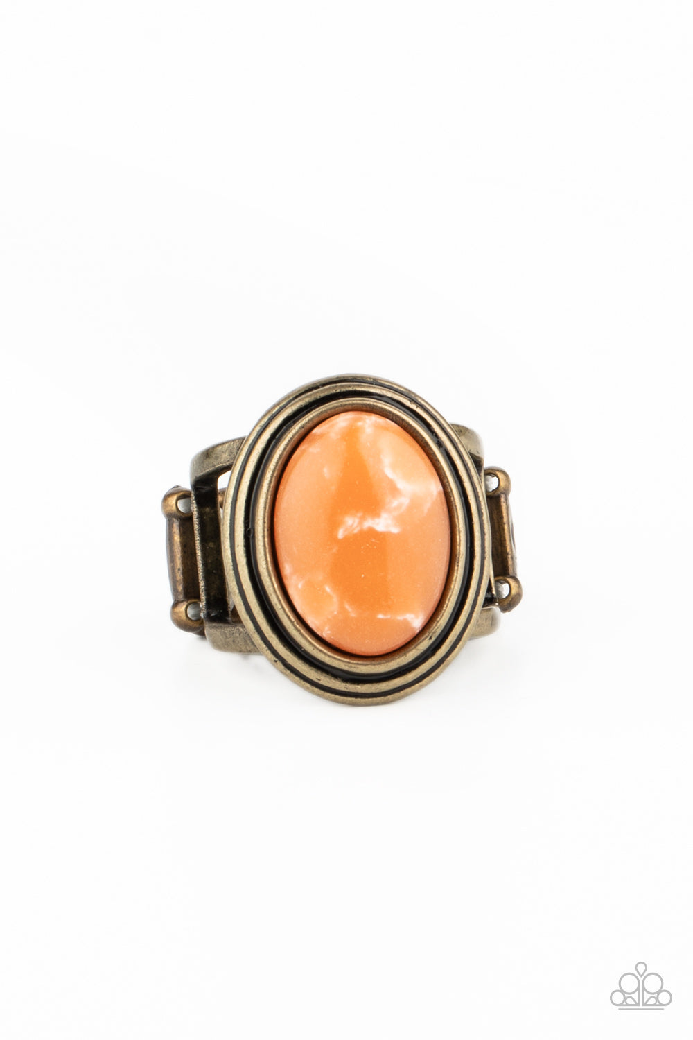 Paparazzi Ring - Cliff Dweller Demure - Orange