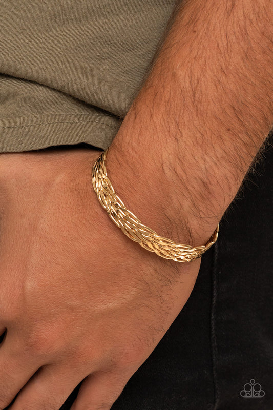 Magnetic Maven - Gold Cuff Bracelet - Paparazzi
