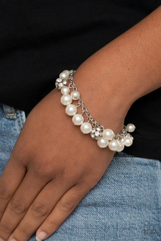 The GRANDEUR Tour - White Bracelet - Paparazzi