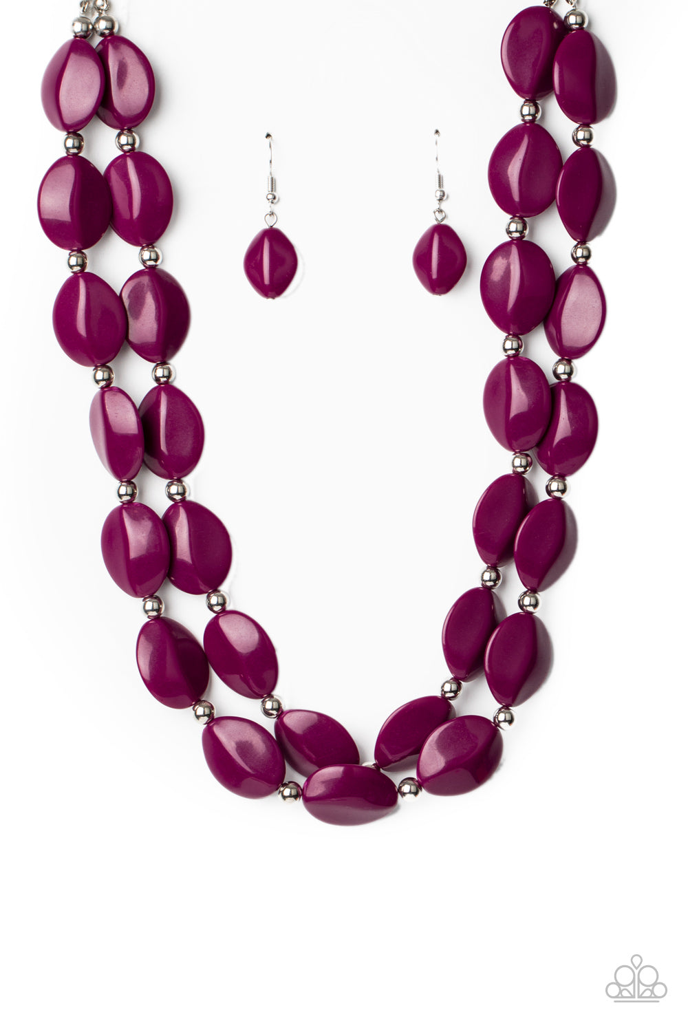 Paparazzi Two-Story Stunner Purple Necklace