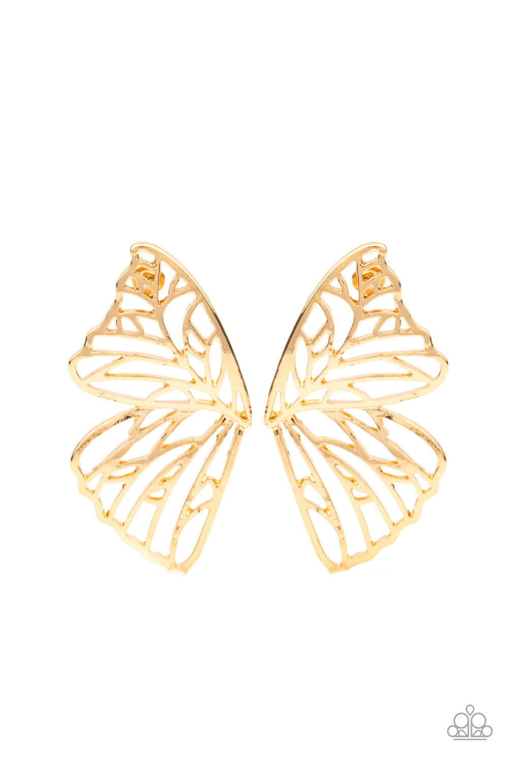 Paparazzi Butterfly Frills - Gold Earrings