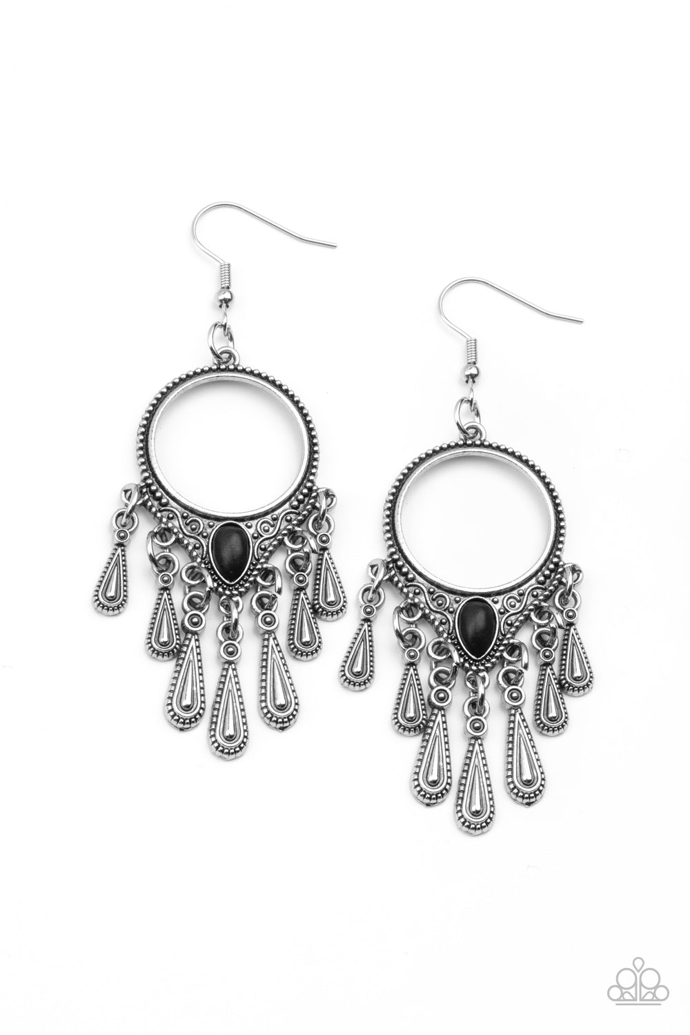 Ranger Rhythm - Black Earrings - Paparazzi