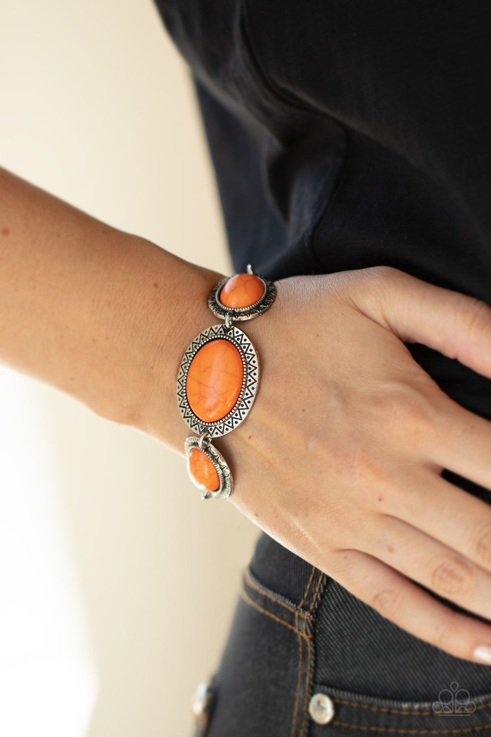 MESA Time Zone - Orange Bracelet - Paparazzi