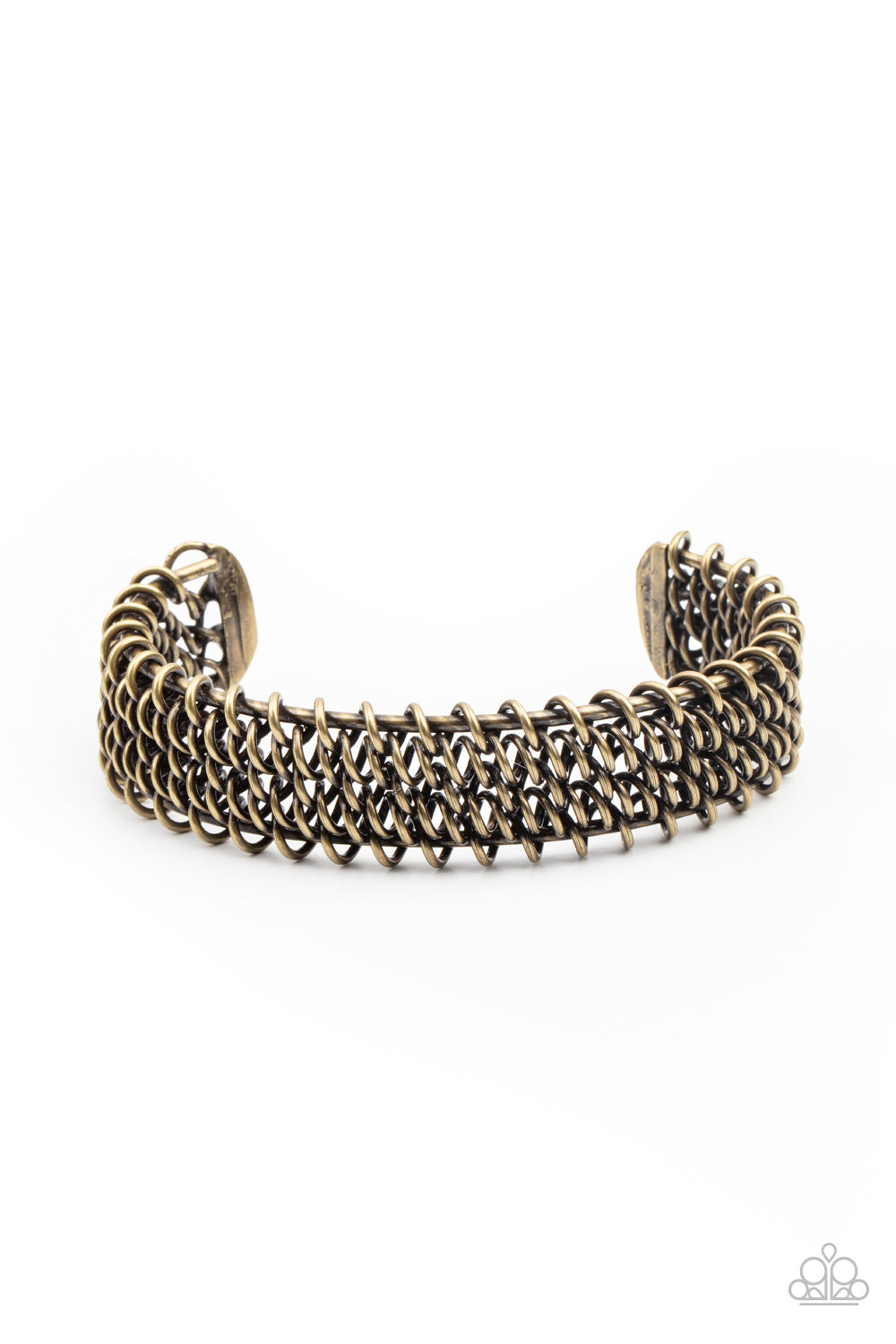 Gridlock - Brass Cuff Bracelet Paparazzi