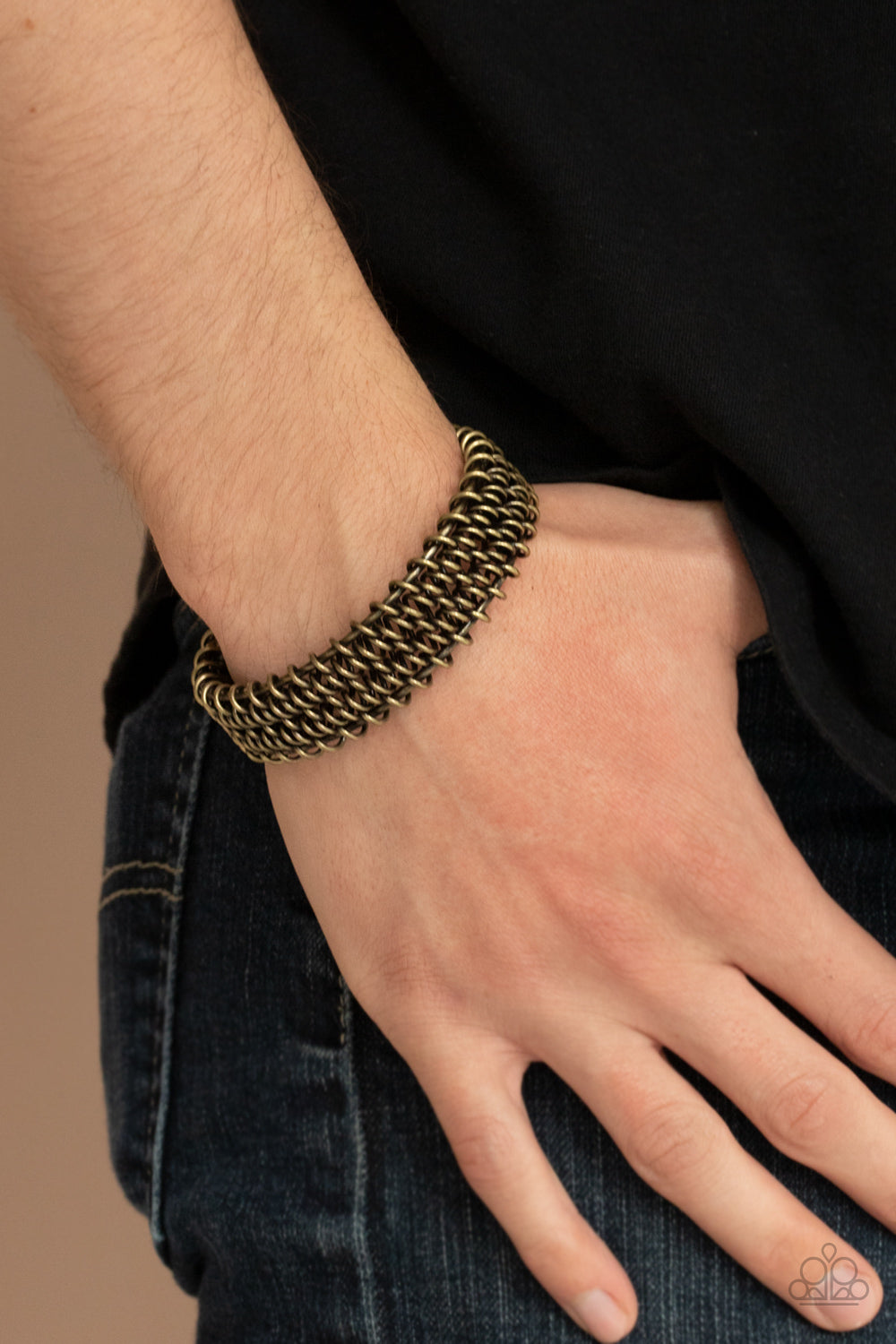 Gridlock - Brass Cuff Bracelet Paparazzi