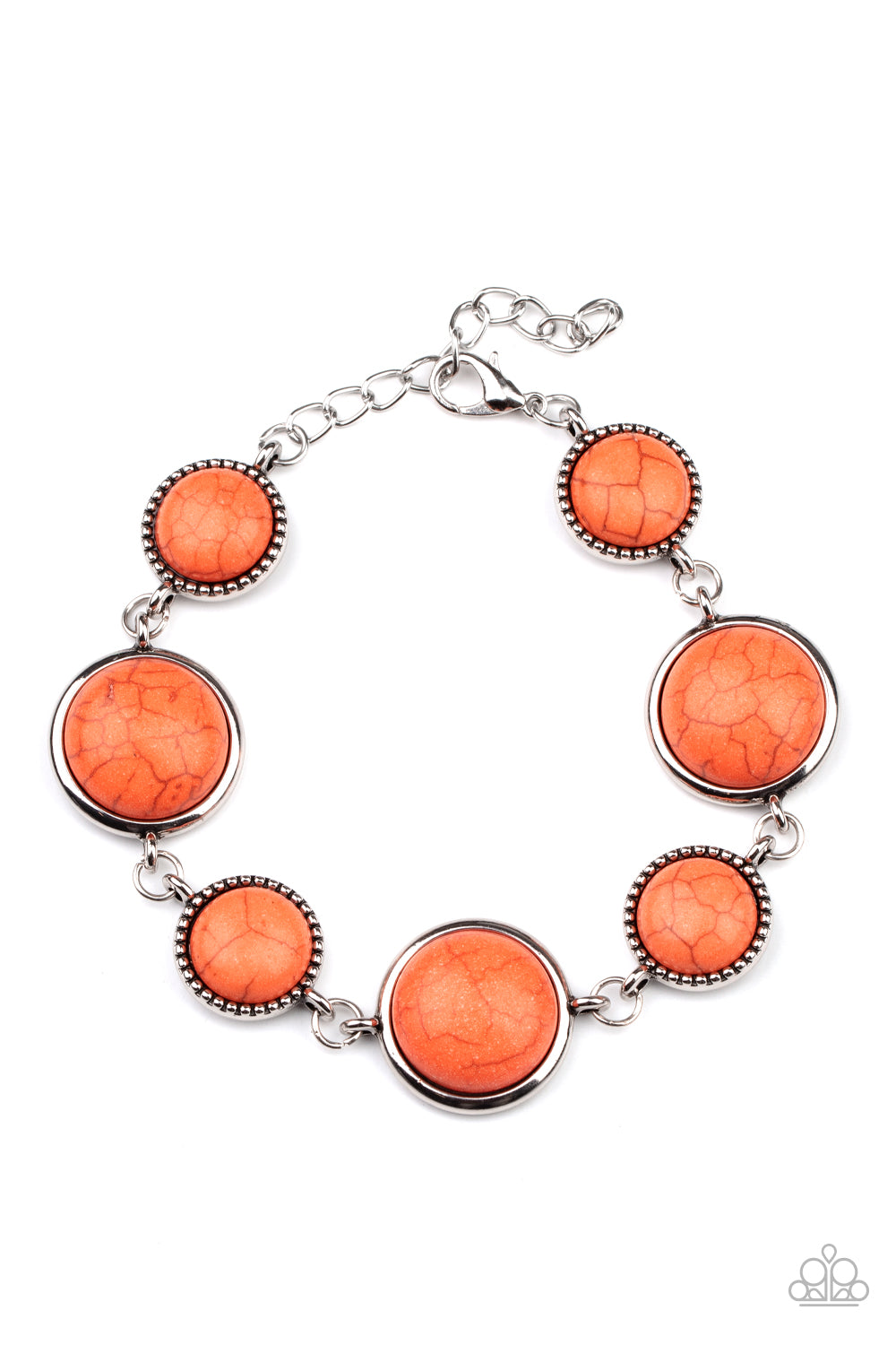 Turn Up The Terra - Orange Bracelet - Paparazzi