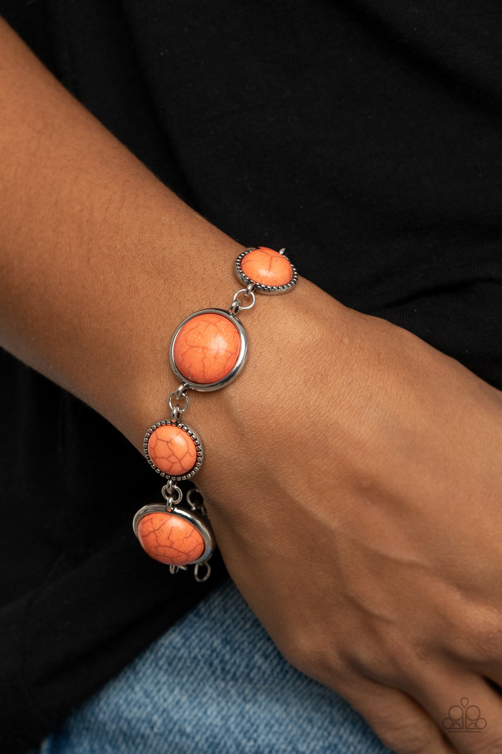 Turn Up The Terra - Orange Bracelet - Paparazzi