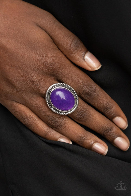 Paparazzi -Stone Terrarium - Purple Ring