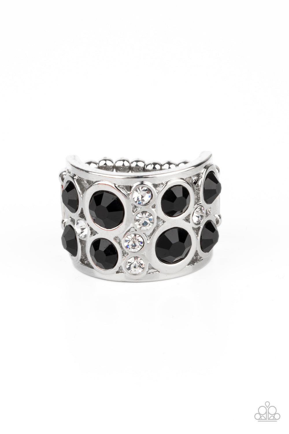 High Roller Royale - Black Paparazzi Ring