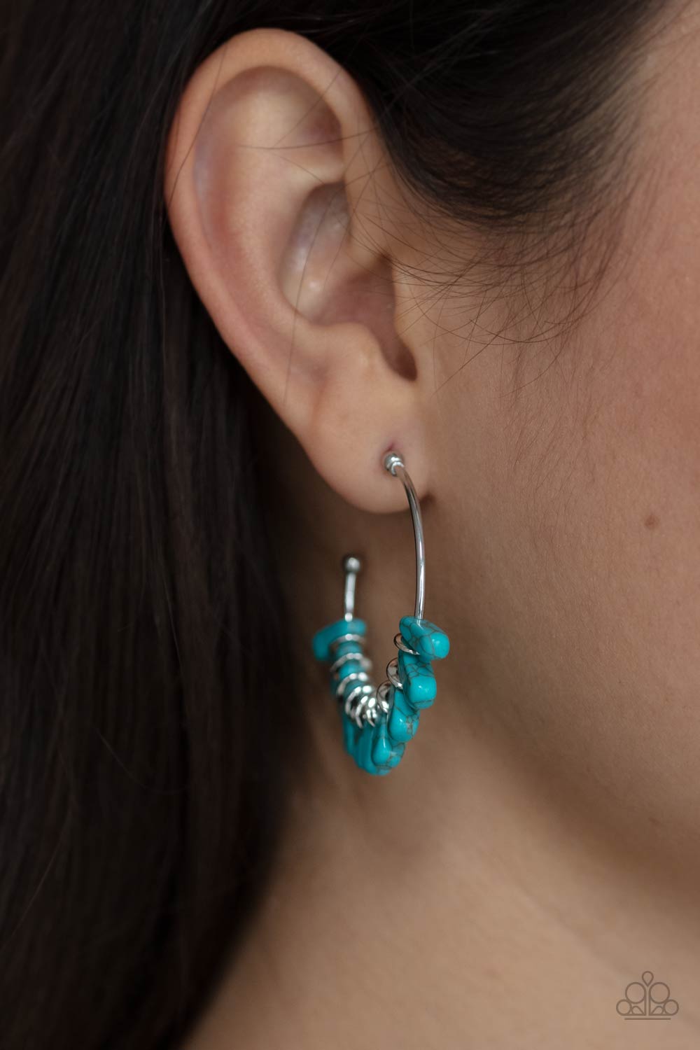 Paparazzi Poshly Primitive - Blue Earrings