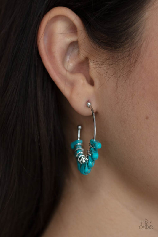 Paparazzi Poshly Primitive - Blue Earrings