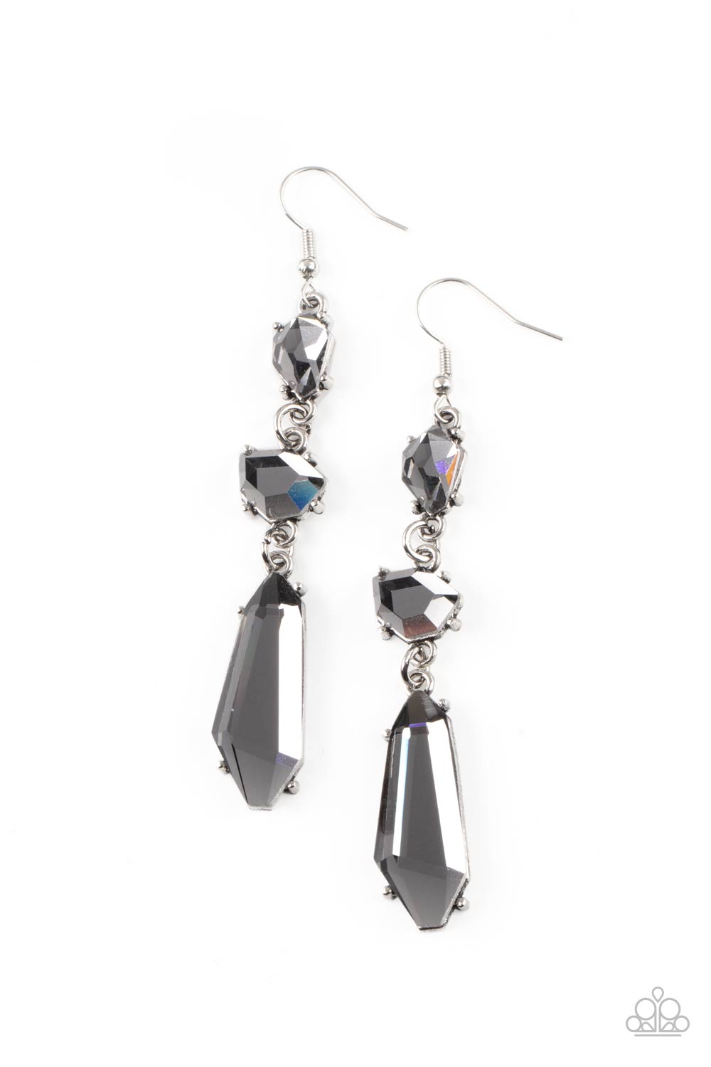 Sophisticated Smolder - Silver Earrings - Paparazzi