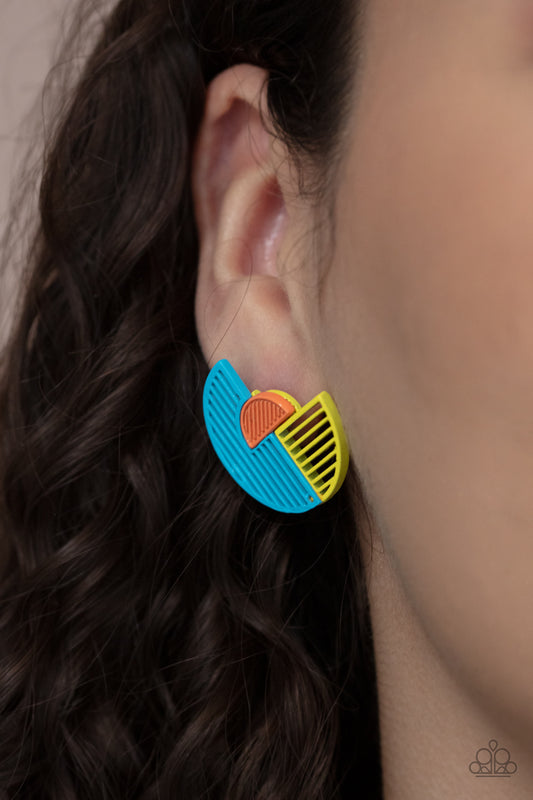 Paparazzi Earrings - It’s Just an Expression - Blue