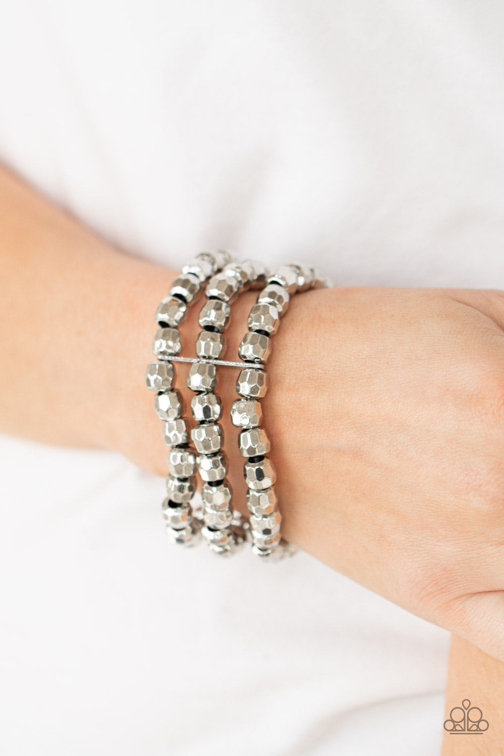 Magnetically Maven - Silver Bracelet - Paparazzi