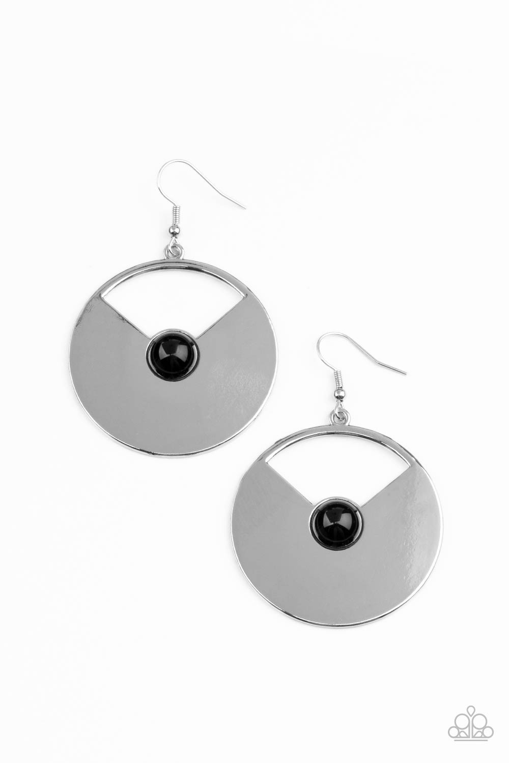 Record-Breaking Brilliance - Black Earrings