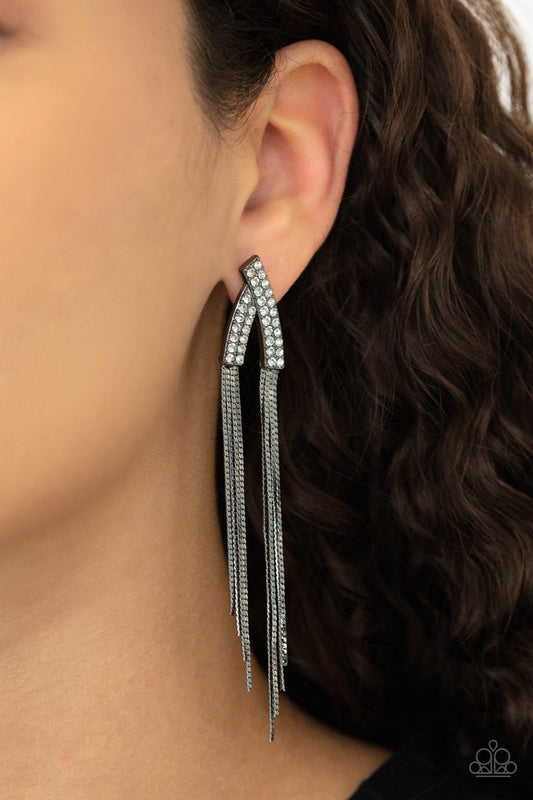 It Takes Two To TASSEL - Black Earrings - Paparazzi