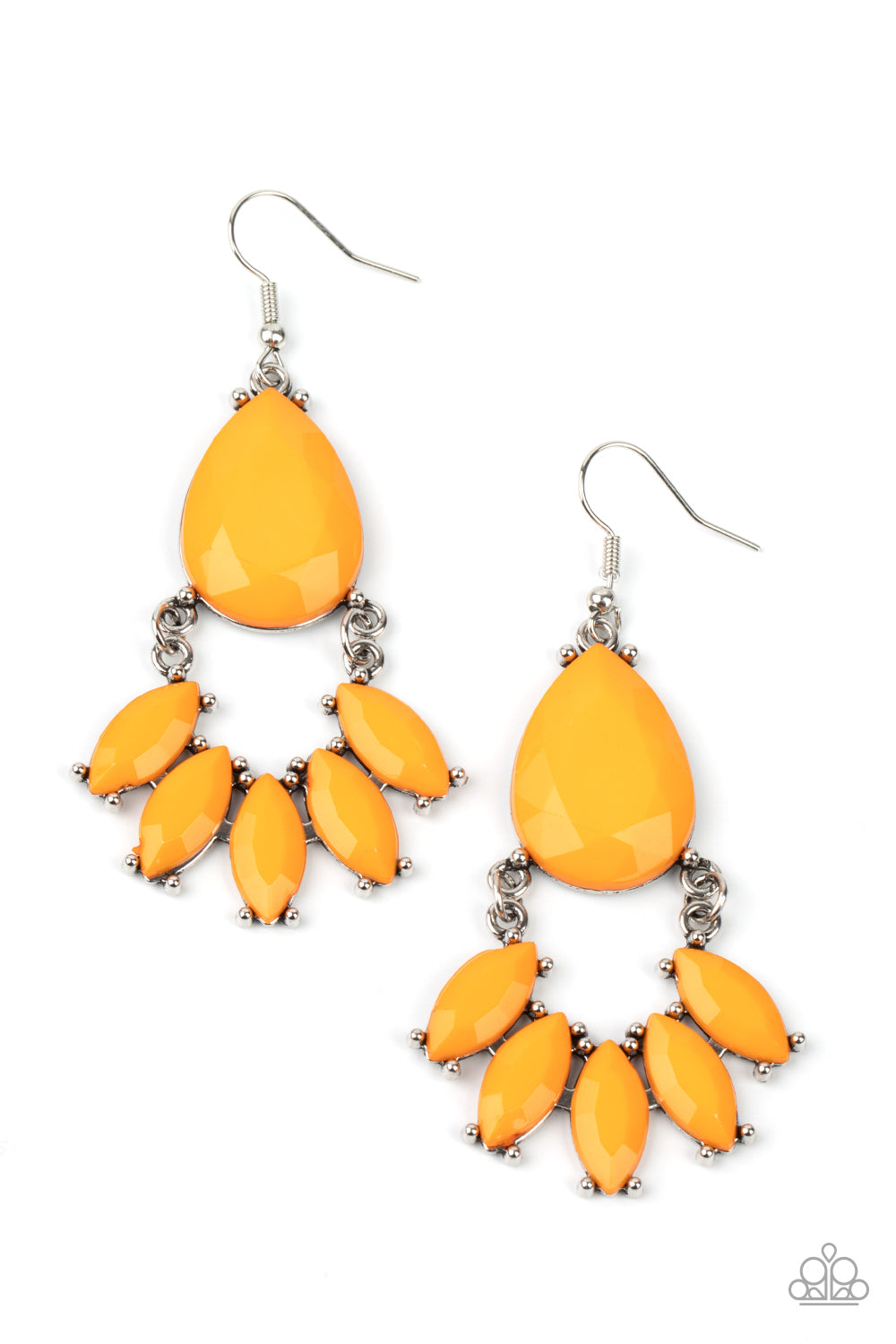 POWERHOUSE Call - Orange Paparazzi Earrings