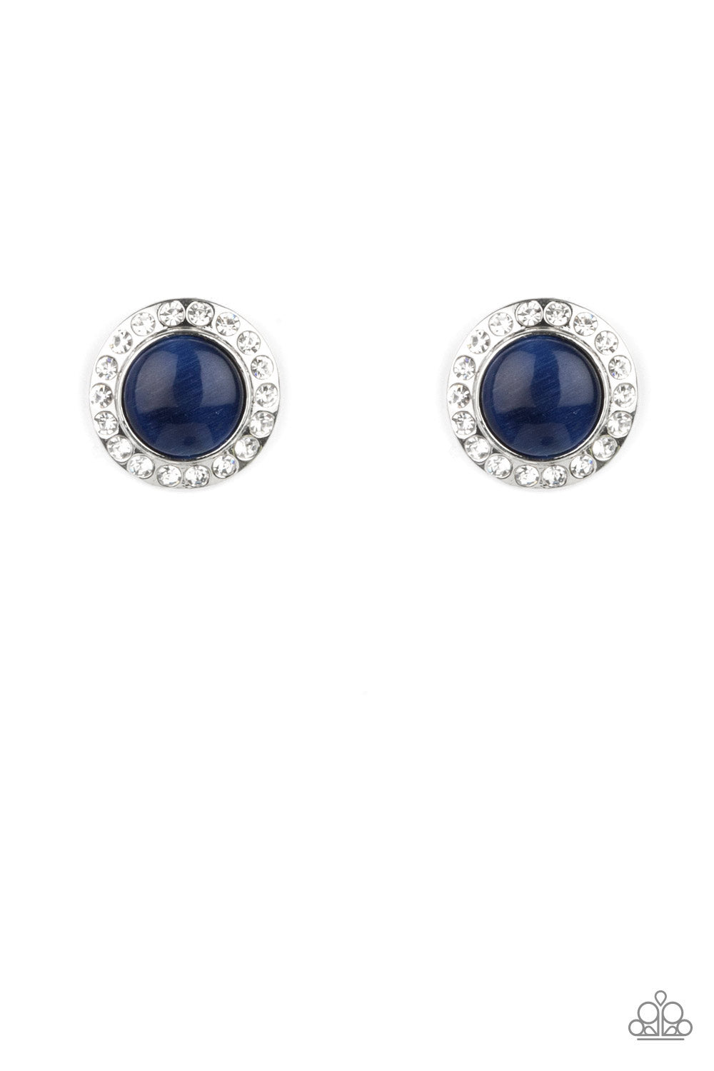 Paparazzi Glowing Dazzle Blue Earrings