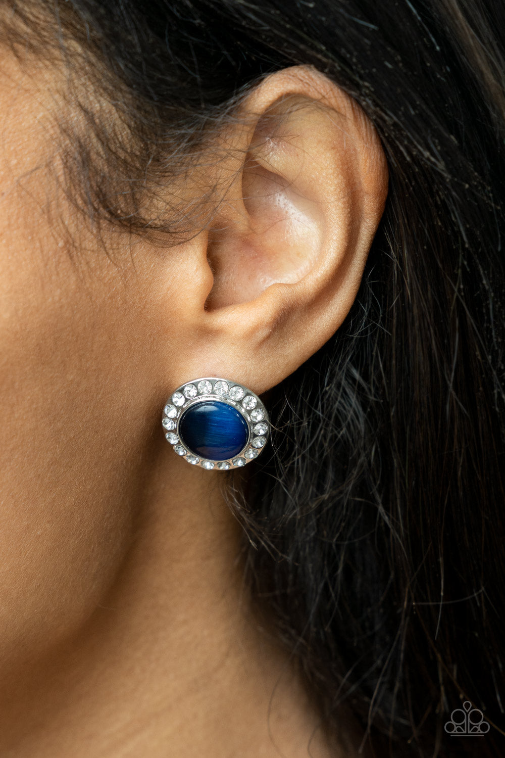 Paparazzi Glowing Dazzle Blue Earrings