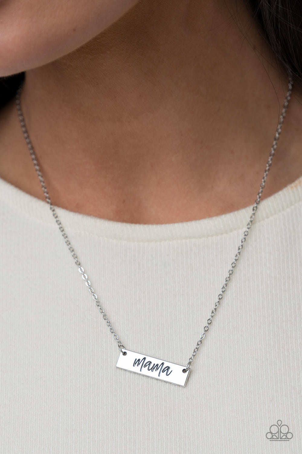 Paparazzi Blessed Mama - Silver - Necklace