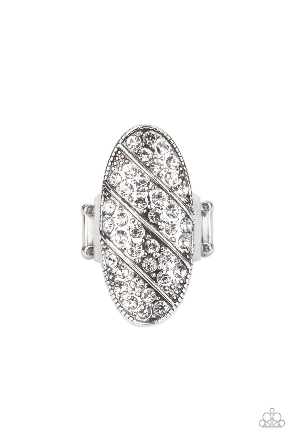 Paparazzi Ring Galactic Glitz - White