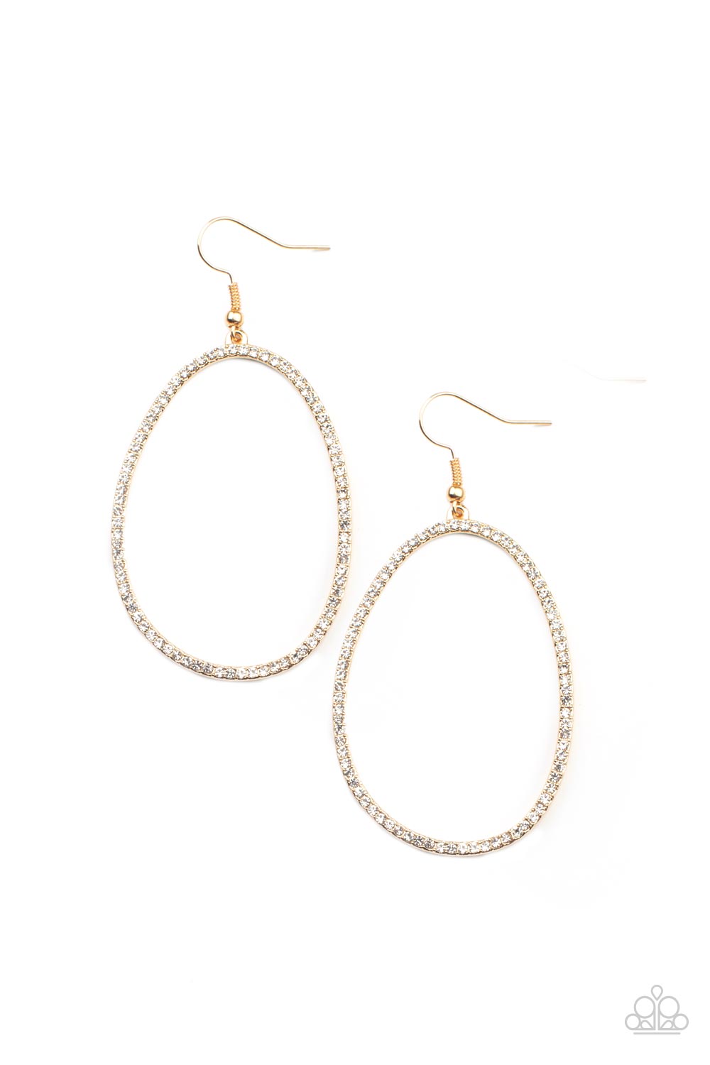 OVAL-ruled! - Gold Earrings Paparazzi