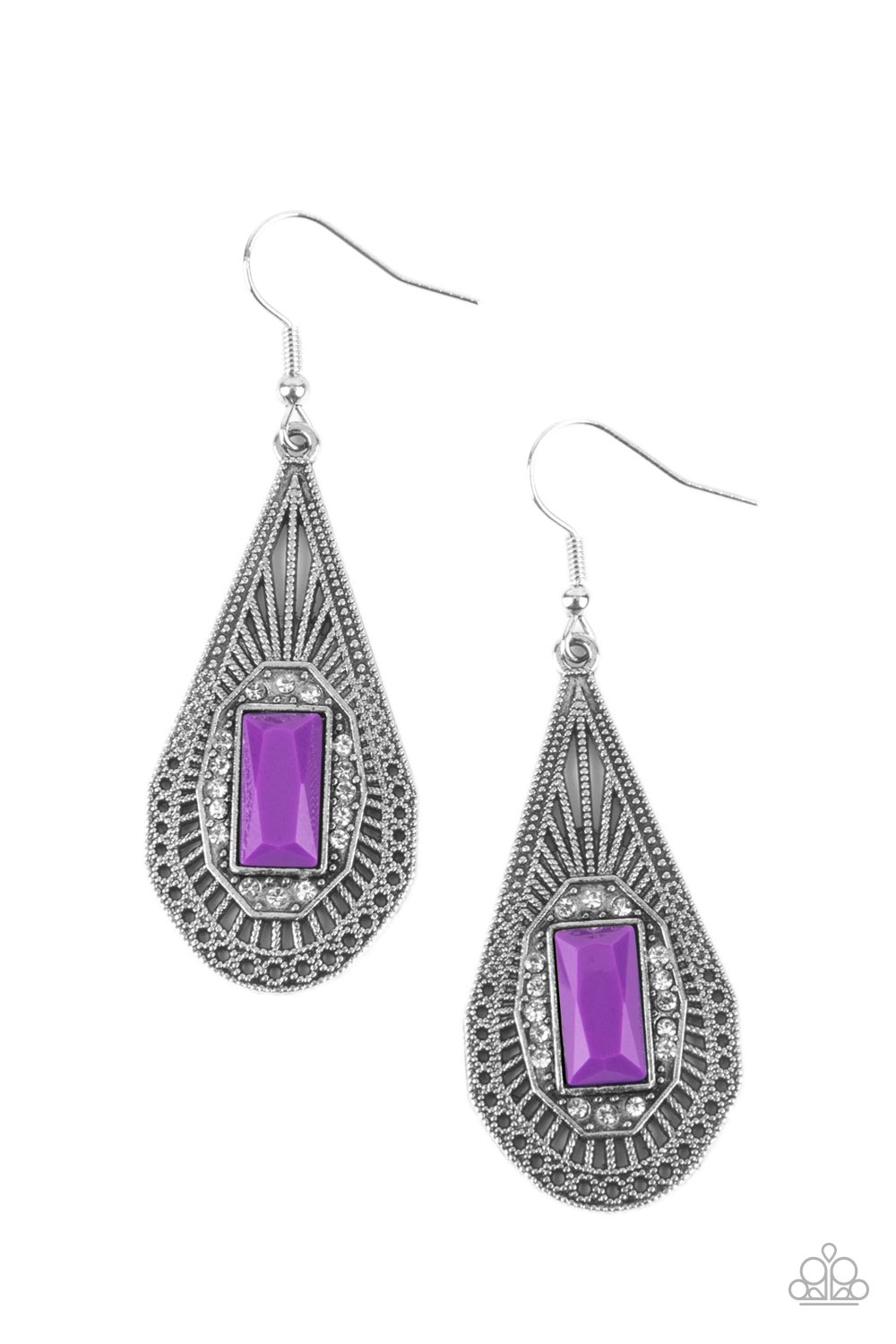 Deco Dreaming - Purple Paparazzi Earrings