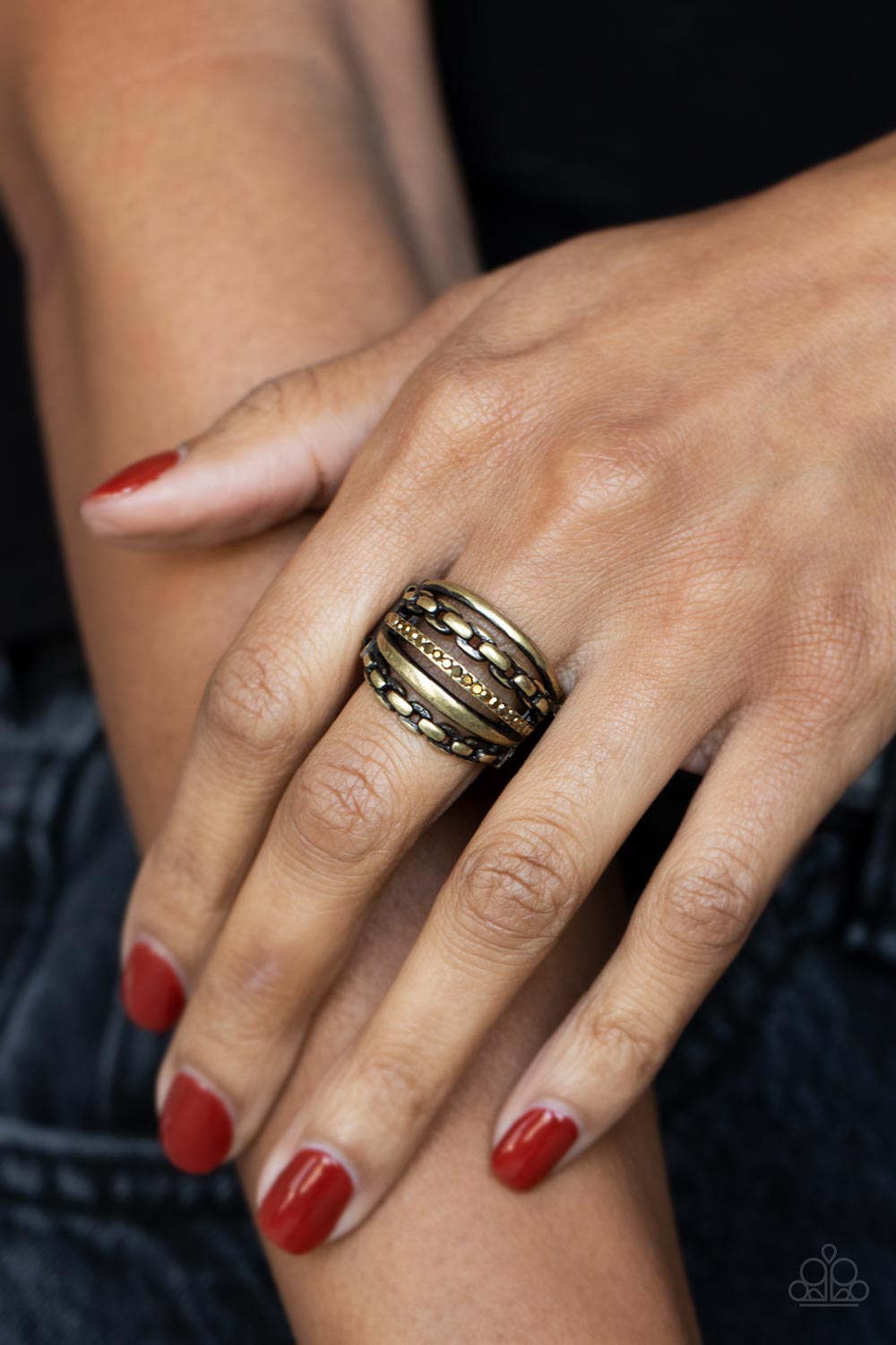 Paparazzi Ring - LINK Out Loud - Brass