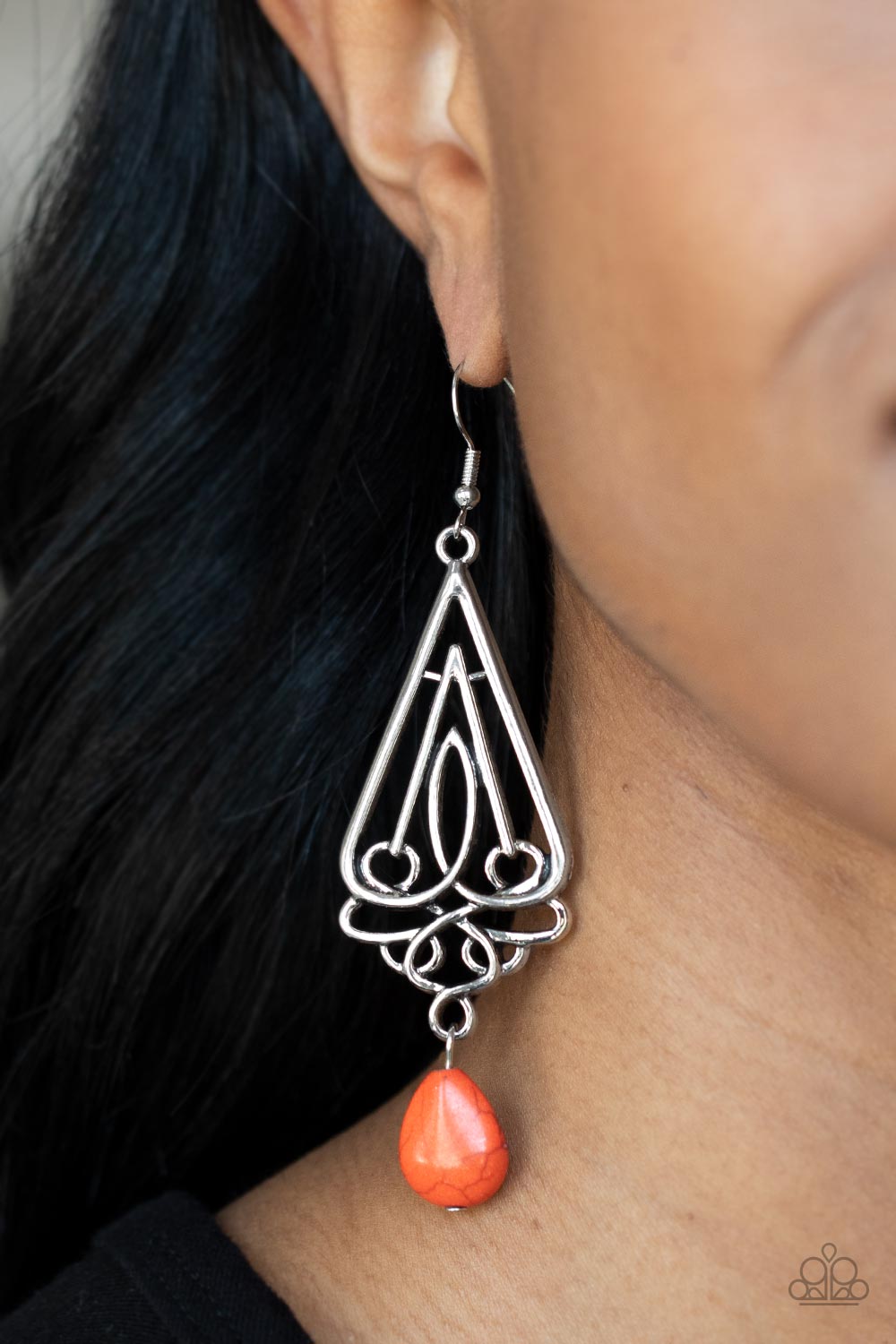 Transcendent Trendsetter - Orange Earrings