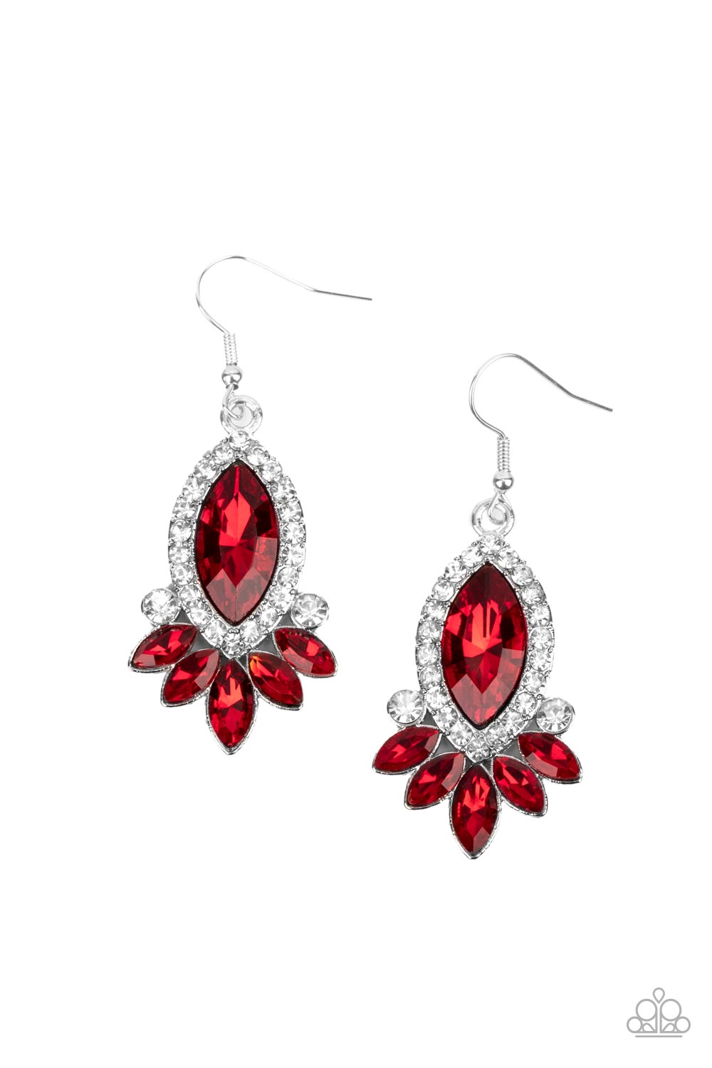 Prismatic Parade - Red Paparazzi Earrings