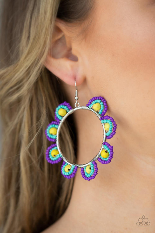 Paparazzi - Groovy Gardens - Yellow Earrings