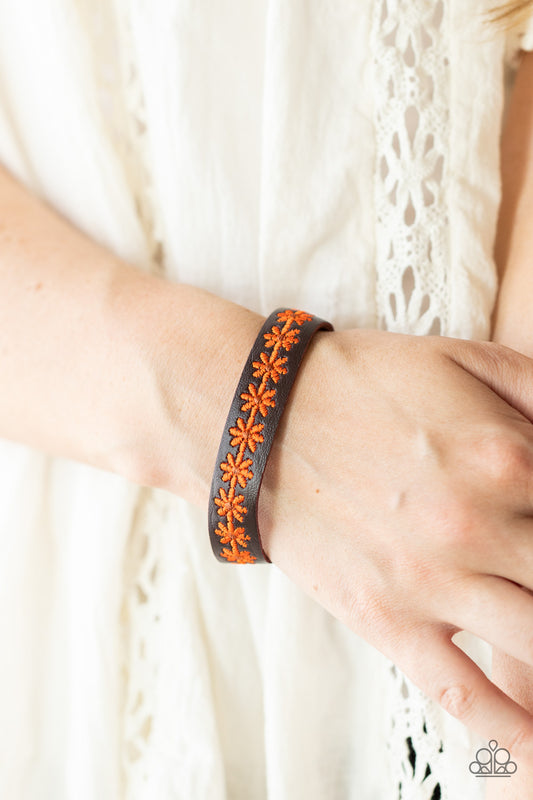 Wildflower Wayfarer - Orange Paparazzi Bracelet