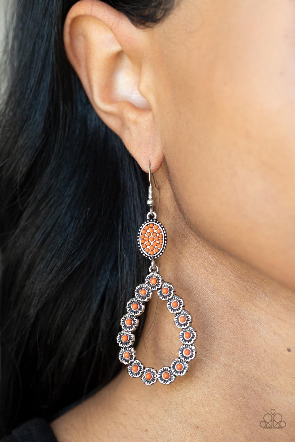 Paparazzi Farmhouse Fashion Show - Orange Earrings