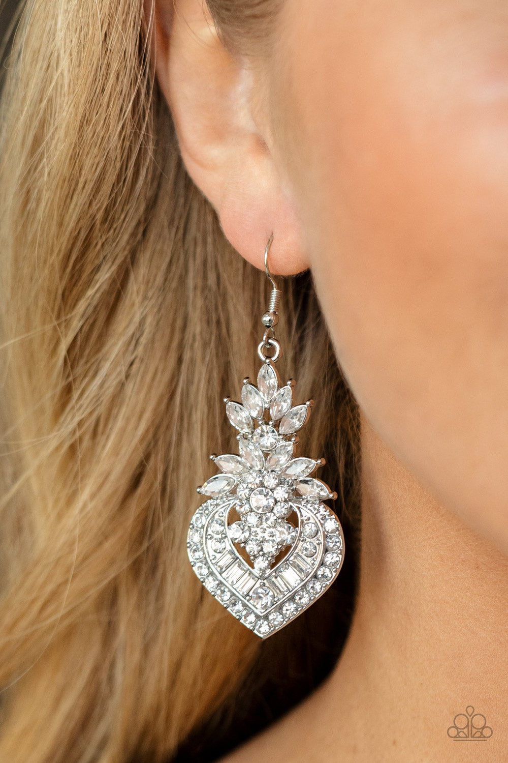 Royal Hustle - White Paparazzi Earrings