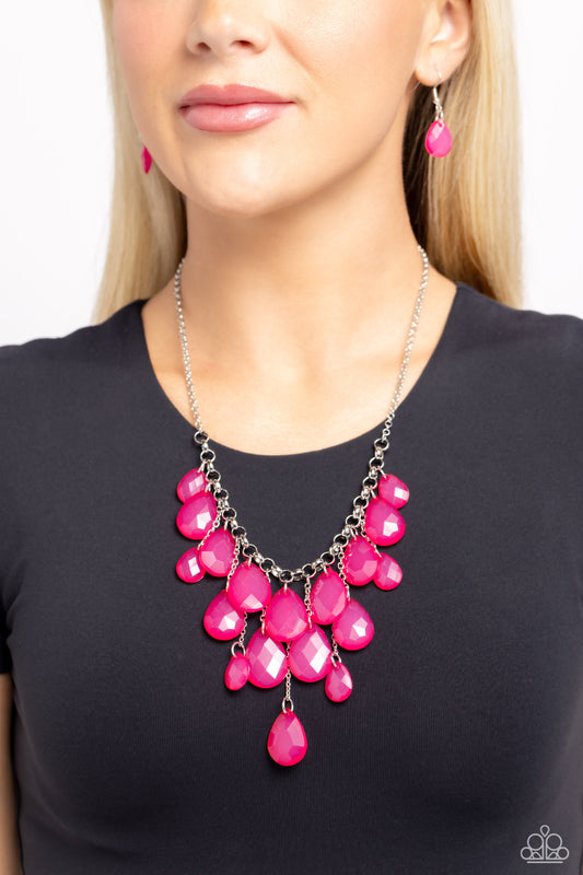 Paparazzi Front Row Flamboyance Pink Necklace